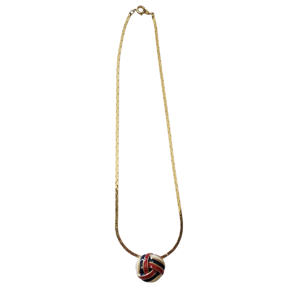 Gold Tone ball charm Necklace